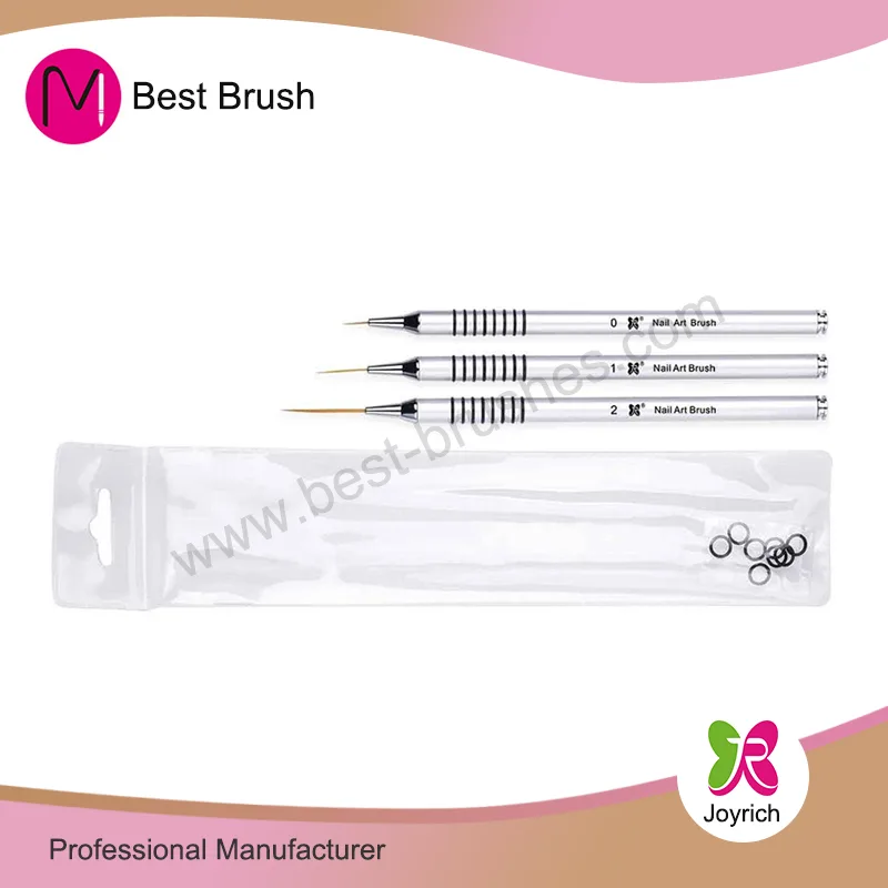 Set Kuas Nail Art Logam Dengan Cincin